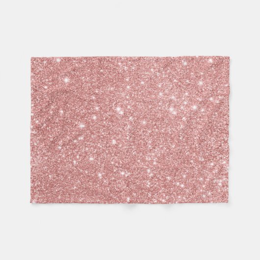 Elegant Chic Luxury Faux Glitter Roos Gold Fleece Deken (Voorkant (Horizontaal))