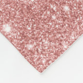 Elegant Chic Luxury Faux Glitter Roos Gold Fleece Deken (Hoek)