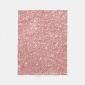 Elegant Chic Luxury Faux Glitter Roos Gold Fleece Deken (Voorkant)