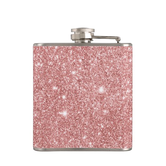 Elegant Chic Luxury Faux Glitter Roos Gold Heupfles (Achterkant)