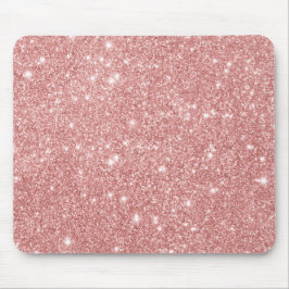 Elegant Chic Luxury Faux Glitter Roos Gold Muismat