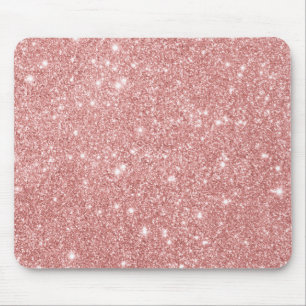 Elegant Chic Luxury Faux Glitter Roos Gold Muismat