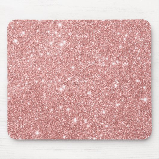 Elegant Chic Luxury Faux Glitter Roos Gold Muismat (Voorkant)