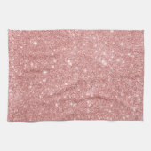 Elegant Chic Luxury Faux Glitter Roos Gold Theedoek (Horizontaal)