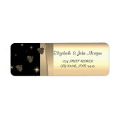Elegant Chic Luxury, Faux Gold, Black, Ladybugs Etiket (Voorkant)