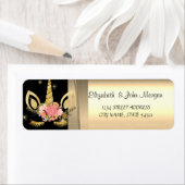 Elegant Chic Luxury, Faux Gold, Black, Unicorn Etiket (Insitu)