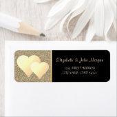 Elegant Chic Luxury, Faux Gold Glitter Hearts Etiket (Insitu)