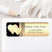 Elegant Chic Luxury, Faux Gold Hearts Etiket (Insitu)