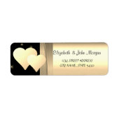 Elegant Chic Luxury, Faux Gold Hearts Etiket (Voorkant)