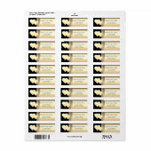 Elegant Chic Luxury, Faux Gold Hearts Etiket (Full Sheet)