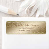 Elegant Chic Luxury, Faux Gold, Lace, Confetti Etiket (Insitu)