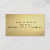 Elegant Chic Luxury Faux Gold Visitekaartje (Achterkant)