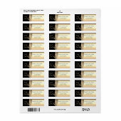 Elegant Chic Luxury, Faux Gold, zwart, hart Etiket (Full Sheet)