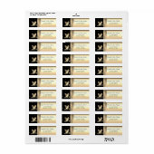 Elegant Chic Luxury, Faux Gold, zwart, hoog niveau Etiket (Full Sheet)