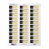 Elegant Chic Luxury, Faux Gold, zwart, Rozen Etiket (Full Sheet)