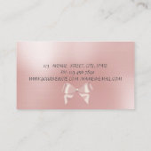 Elegant Chic Luxury, Flowers, Roze Ribbon Bow Visitekaartje (Achterkant)