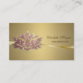 Elegant Chic Luxury Gold Glitter Lotus Visitekaartje (Voorkant)