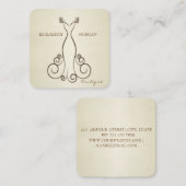 Elegant Chic Luxury Professional, drukker Vierkante Visitekaartje (Voorkant / Achterkant)
