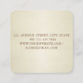 Elegant Chic Luxury Professional, drukker Vierkante Visitekaartje (Achterkant)