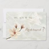 Elegant Chic Magnolia Bridesmaid Kaart (Voorkant)