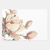 Elegant chic Magnolia flower Inpakpapier Vel (Voorkant 3)