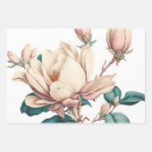 Elegant chic Magnolia flower Inpakpapier Vel (Voorkant 2)