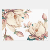 Elegant chic Magnolia flower Inpakpapier Vel (Voorkant)
