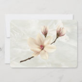 Elegant Chic Magnolia, Marble Wedding Invitation Kaart (Achterkant)