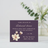 Elegant Chic Magnolia Rehearsal Dinner Kaart (Staand voorkant)