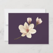 Elegant Chic Magnolia Rehearsal Dinner Kaart (Achterkant)