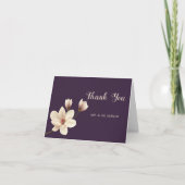 Elegant Chic Magnolia Rozen Bedankkaart (Voorkant)