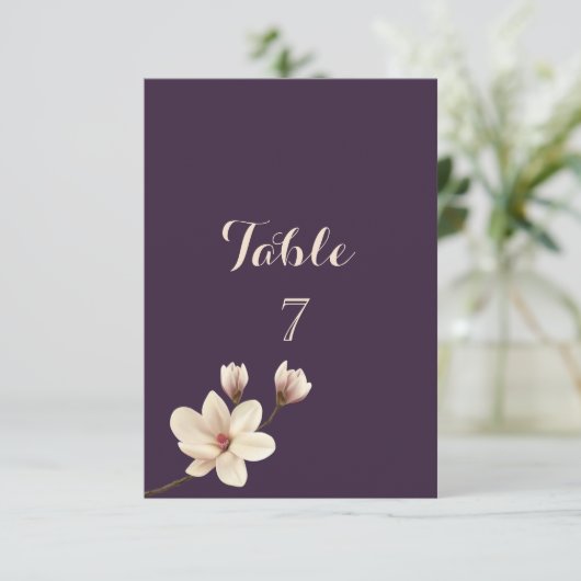 Elegant Chic Magnolia Table Kaart (Staand voorkant)