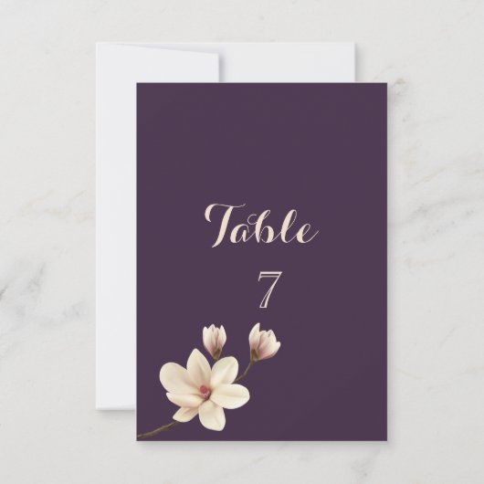 Elegant Chic Magnolia Table Kaart (Achterkant)