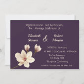 Elegant Chic Magnolia Wedding Invitation Kaart (Voorkant)