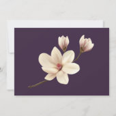 Elegant Chic Magnolia Wedding Invitation Kaart (Achterkant)