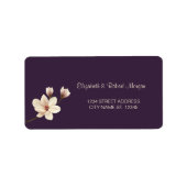 Elegant Chic Magnolia Wedding Label (Voorkant)