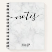 Elegant Chic Marble - gepersonaliseerd Notitieboek (Voorkant)