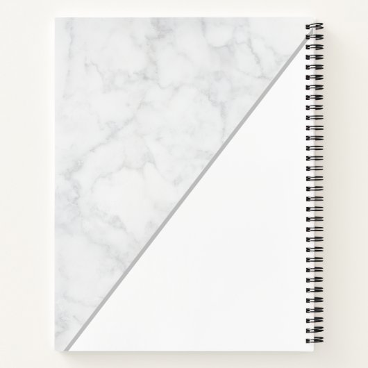Elegant Chic Marble - gepersonaliseerd Notitieboek (Achterkant)