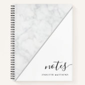 Elegant Chic Marble - gepersonaliseerd Notitieboek (Voorkant)