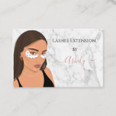 Elegant Chic Marble Lashes Extension Visitekaartje (Voorkant)