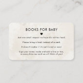 Elegant Chic Marble Simple Books voor Baby shower Informatiekaartje (Voorkant)