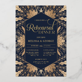 Elegant chic marvy en real gold folie repetitie folie uitnodiging