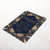 Elegant chic marvy en real gold folie repetitie folie uitnodiging (Gedraaid)