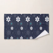 Elegant chic met florale navy back bad handdoek (Handdoek)