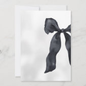 Elegant Chic Modern Black Bow Birthday Invitation Kaart (Achterkant)