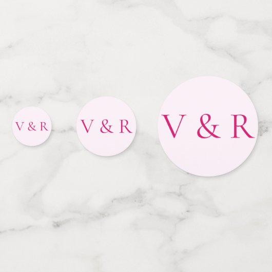 Elegant chic modern bloemroze liefde voor hart bru confetti (Achterkanten)