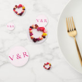 Elegant chic modern bloemroze liefde voor hart bru confetti (Groep)