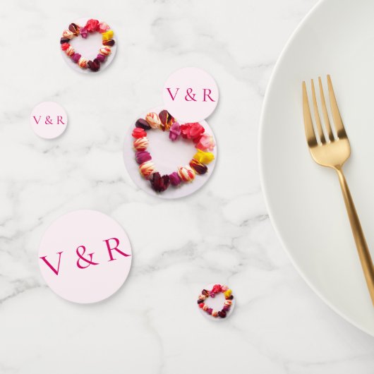 Elegant chic modern bloemroze liefde voor hart bru confetti (Groep)