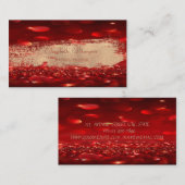 Elegant Chic Modern Bokeh, Faux Gold Brush Stroke Visitekaartje (Voorkant / Achterkant)