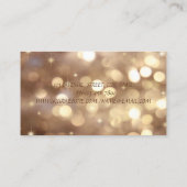 Elegant Chic Modern Bokeh, Faux Gold Brush Stroke Visitekaartje (Achterkant)